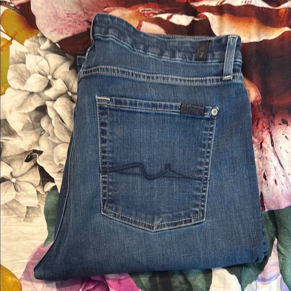7 FAM B air Blue Boot Cut Jeans Classic Denim